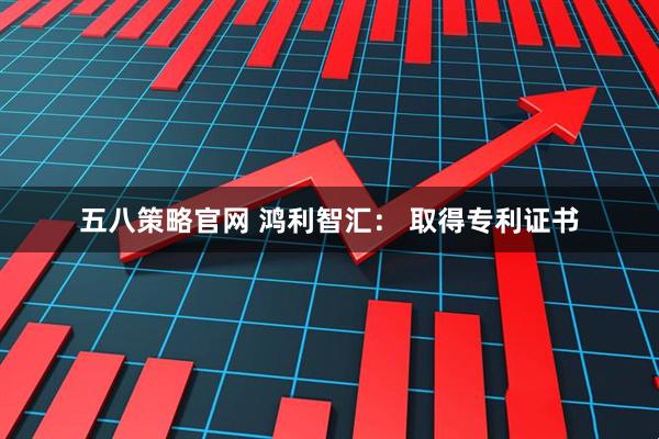 五八策略官网 鸿利智汇： 取得专利证书